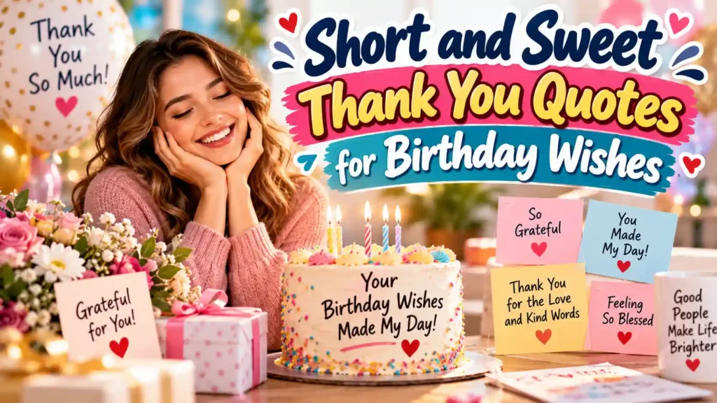  Short and Sweet Thank You Quotes for Birthday Wishes