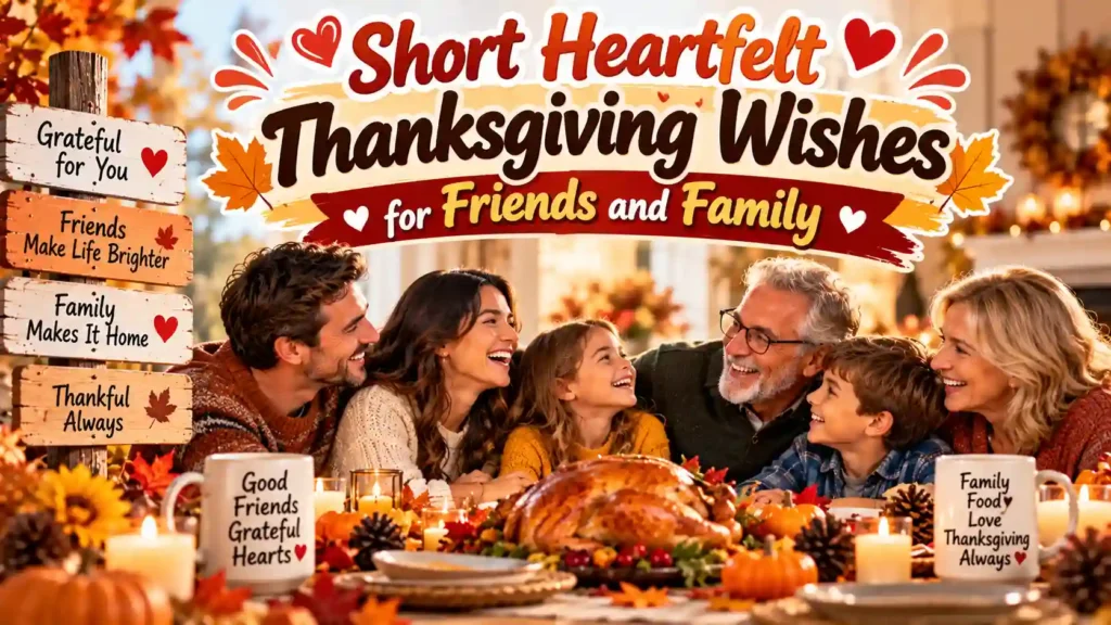 Short Heartfelt Thanksgiving Wishes for Friends and Family
