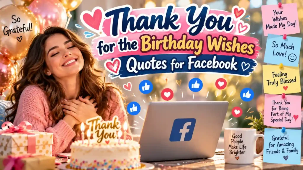 Thank You for the Birthday Wishes Quotes for Facebook