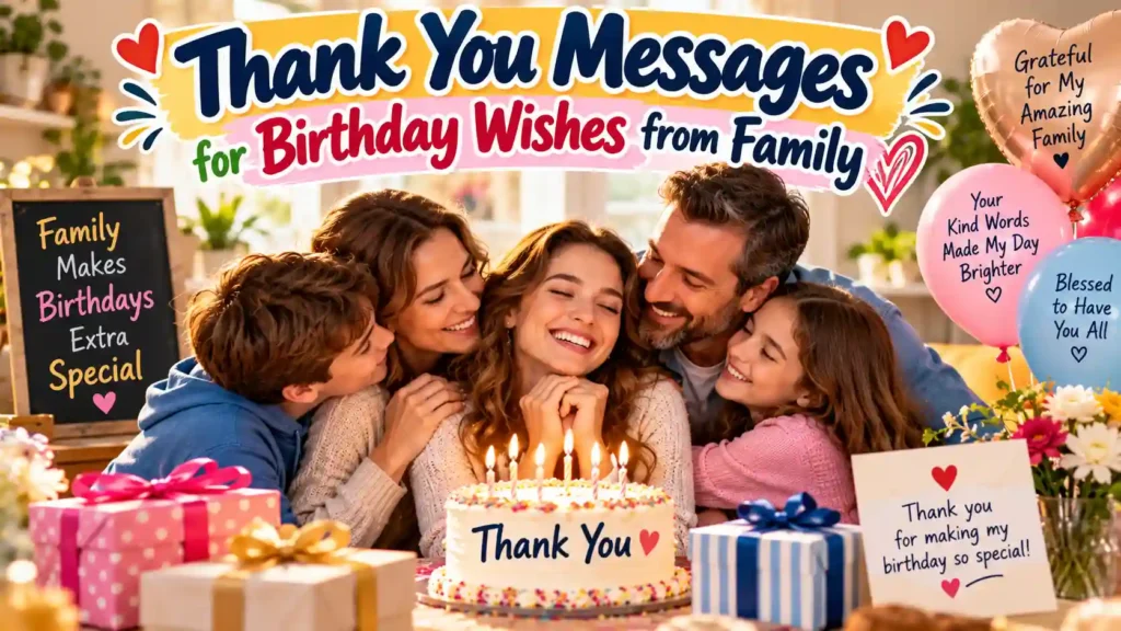 Thank You Messages for Birthday Wishes from Family