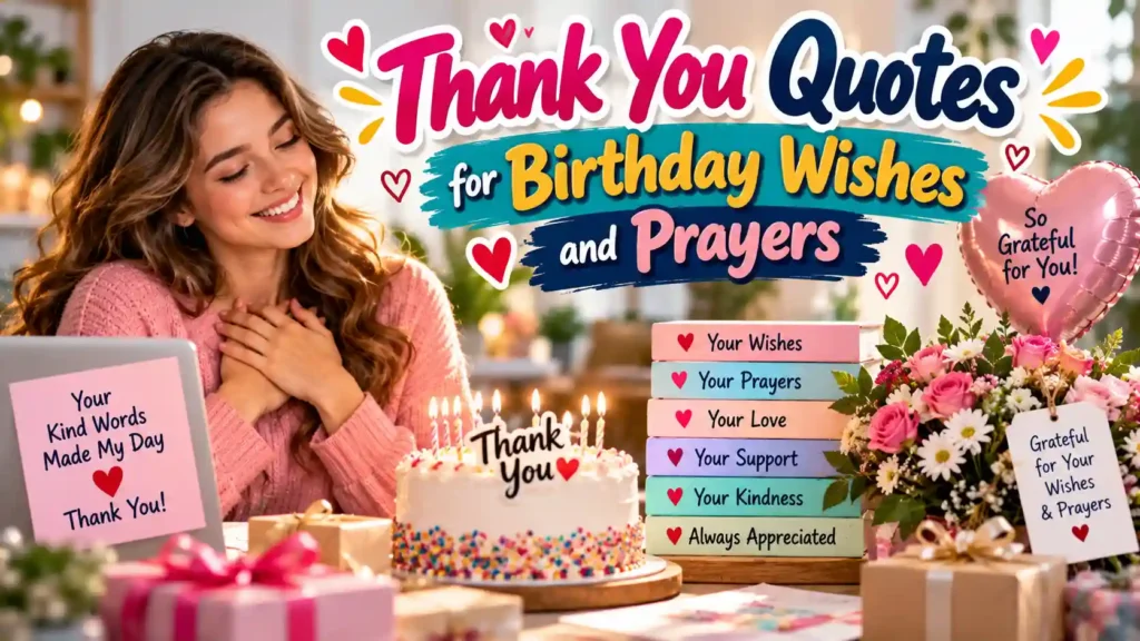 Thank You Quotes for Birthday Wishes and Prayers