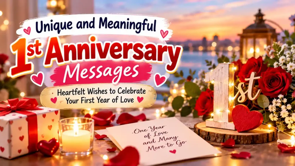Unique and Meaningful 1st Anniversary Messages