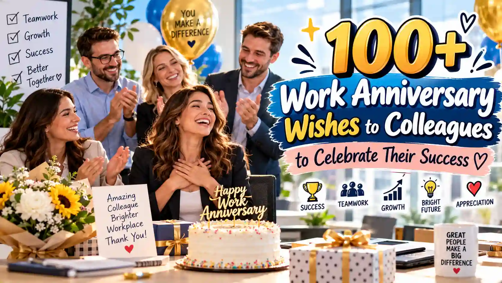 work anniversary wishes to colleagues